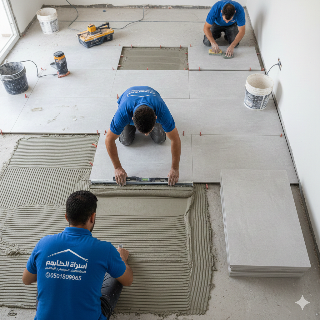 دليل شامل: مراحل تركيب السيراميك فى الرياض خطوة بخطوة لضمان الجودة